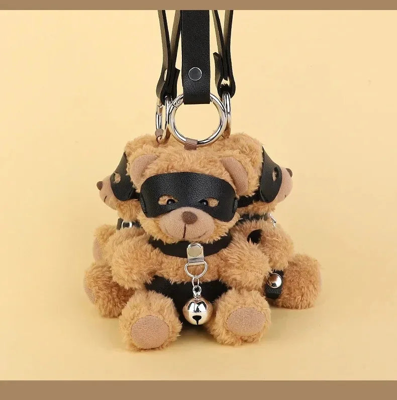 RTET Valentines Gifts for Her or Him BDSM Lover Bear for Submissive Dominant Gift Kinky Fetish Plush Bear Bondage Gifts
