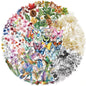 50/300PCS Ink Flower Sticker Pack Waterproof Transparent PET Brochure Flower Material Decorative Guitar Notebook Stickers