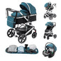 Baby Stroller 3 in 1 Luxurious Portable Travel Baby Carriage Fold Pram High Landscape Aluminum Frame Newborn Infant Stroller
