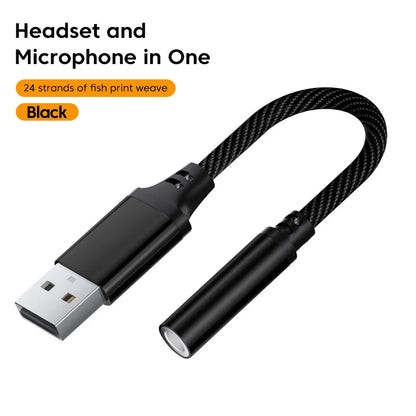 USB To 3.5MM Jack Audio Adapter USB to 3.5mm Headset/Microphone External Stereo Sound For PC Laptops USB to 3.5 Jack Adapter