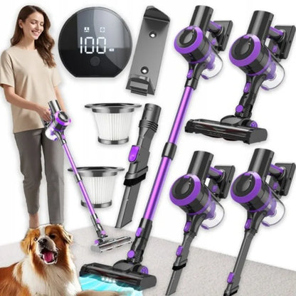 400W 4 in 1 Handheld Vacuum Cleaner Built-in 2500mAh Battery 20-30Kpa Strong Suction Wireless Portable Vacuum Blower Inflator Pump for Car Home Cleaning