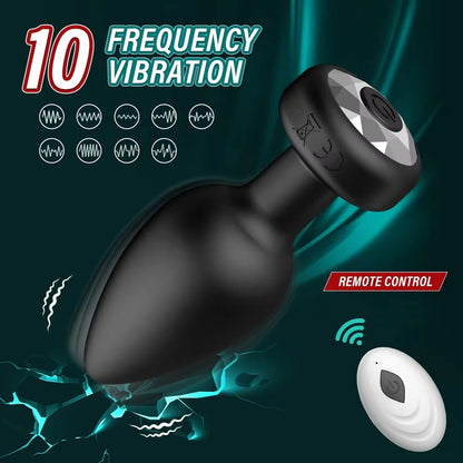 Anal Plug Vibrator for Men Women Butt Plug Men Prostate Massager Female Buttplug Remote Control Adult Sex Toys for Women Men Gay