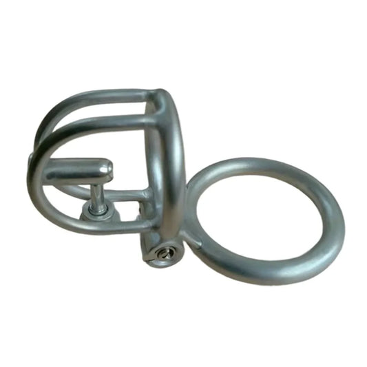 Steel Prince Albert Chastity Cage Male Urethral BDSM Bondage Unique Design Metal Cock Cage Men Cbt Lock Chastity Device