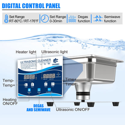 Ultrasonic Cleaner Glass Jewelry Watch Tools 1L 40KHz Ultrasonic Cleaning Machine 60W 120W Ultrasound Bath Degas Semiwave