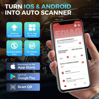 KINGBOLEN Ediag Elite All system 10+ Reset OBD2 Scanner FCA CAN FD Bidirectional Diagnostic tool Lifetime free update PK AIOBD