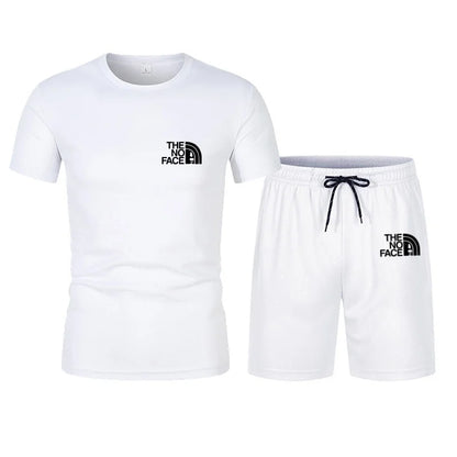 Summer Fashion Trend Casual Sports Two-Piece Set Trendy Men's Short-Sleeved T-Shirt+Shorts Set