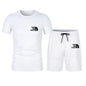 Summer Fashion Trend Casual Sports Two-Piece Set Trendy Men's Short-Sleeved T-Shirt+Shorts Set