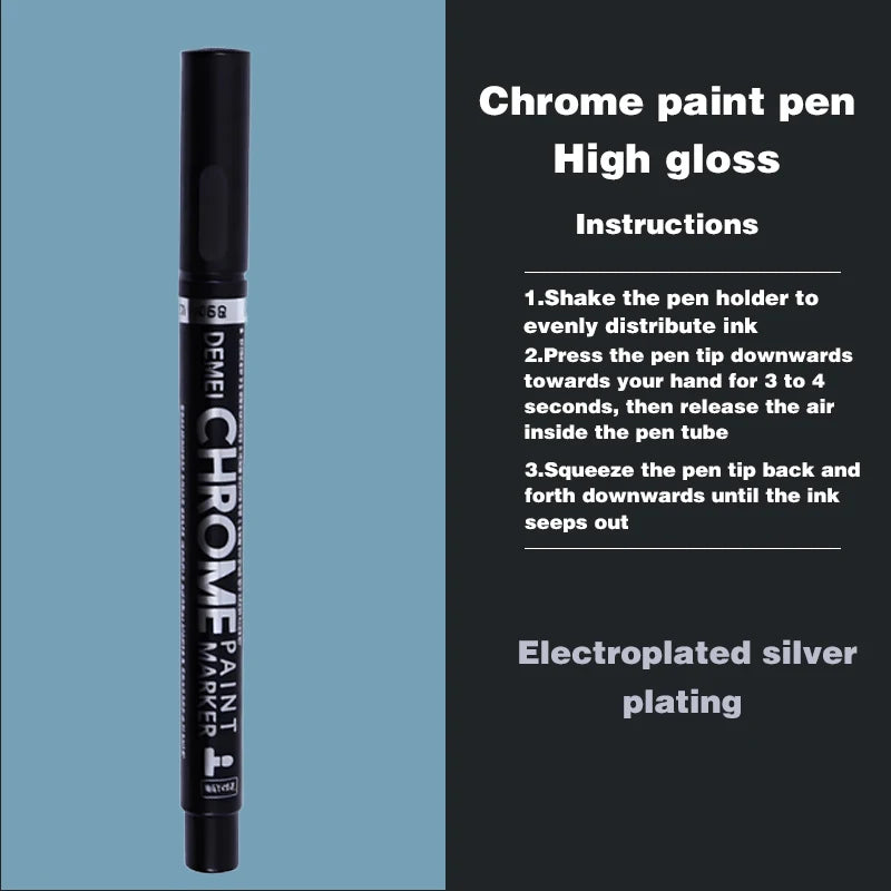 3 Pcs Mirror Marker Pen DIY Reflective Paint Pens Mirror Markers Chrome Gold SILVER Marker Signature Car Styling Art Craftwork