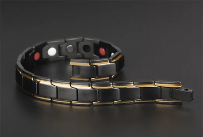 Hot Sale Luxury Fashion Health Energy Bracelet Men Stainless Steel Bio Magnetic Anti-fatigue Anti-radiation Bracelets Jewelry