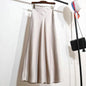 Botvotee Elegant Satin Long Skirt for Women Spring Summer 2025 Office Ladies Korean Style Loose Elastic Band Midi Skirts