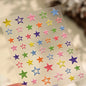 5D Starfish Fish Tail Small Fish Blue Bow Shell Silver Glitter Star Nail Art Stickers Ocean Fantasy Summer Nail Decals Manicure