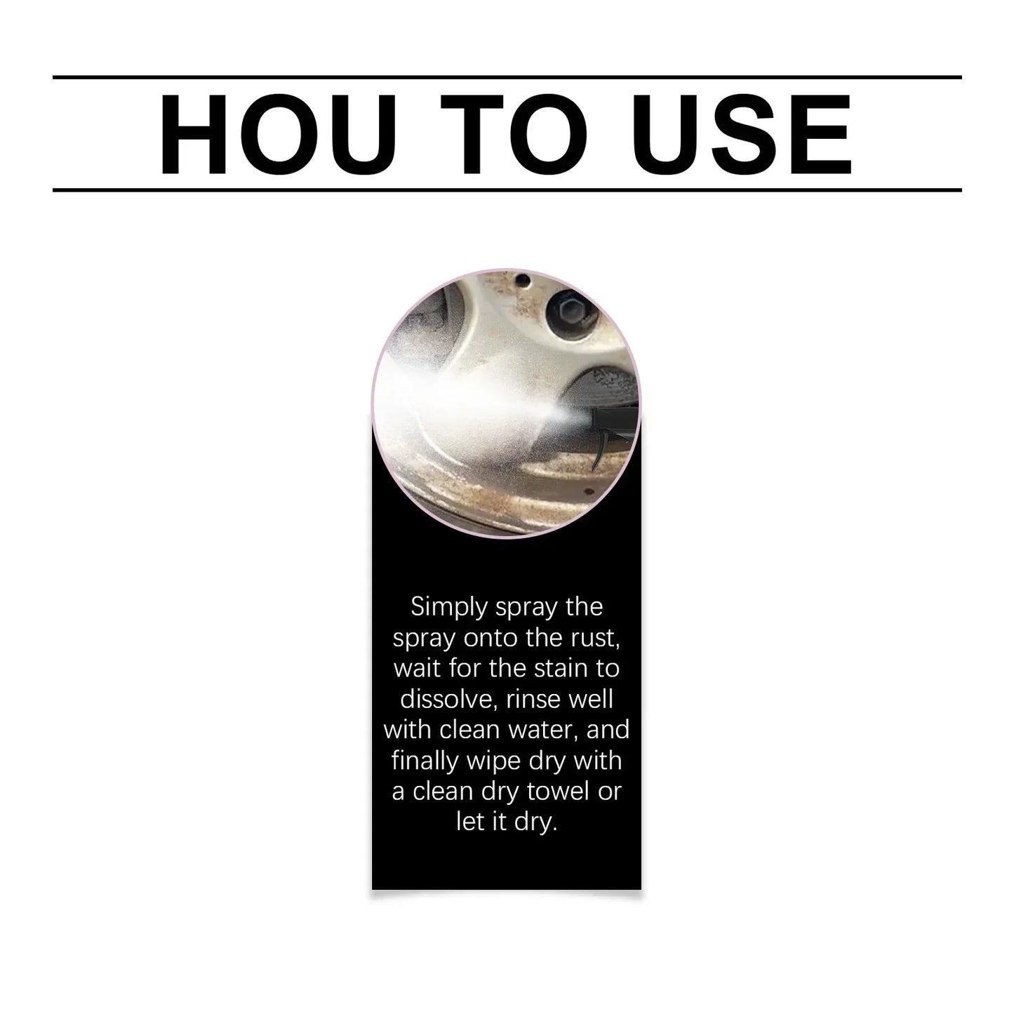 Universal Vehicle Rust Treatment Spray Dissolve Old Rust Prevent Re-rust Ideal For Car Detailing Garage Home Metal Cleaning Work