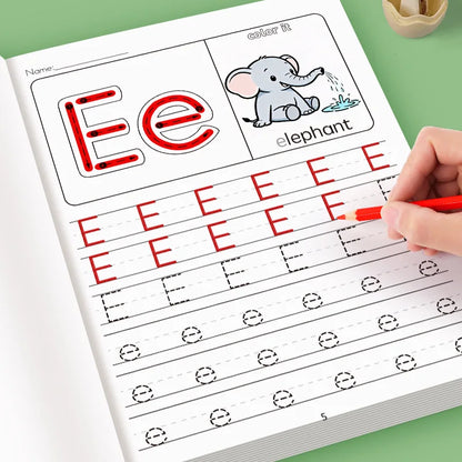 32-Page English Alphabet Writing Workbook with Colorful Letter Practice-A-Z Lowercase&Uppercase,Tracing,Educational Learning Aid