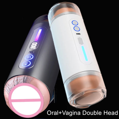 Automatic Male Masturbator Blowjob Cup Pocket Pussy Intelligent Voice Vagina Oral Penetration Sex Machine Adult Sex Toys For Men