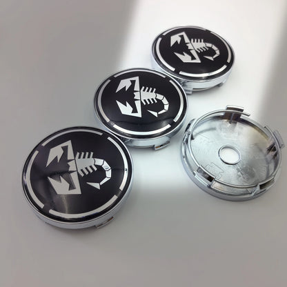 4pcs Fiat 500 Abarth Lancia Car Wheel Center Hub Cap Car Wheel Center Caps Hubcap Cover 60mm