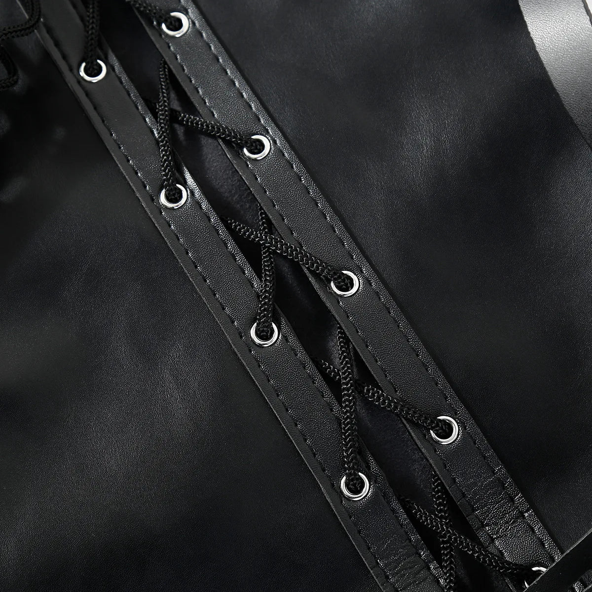 BDSM Mermaid Restraint Bag Leather Straitjacket Fetish Half Body Bondage Legging Binder Slave Ankle Cuff Binding Erotic Sex Tool