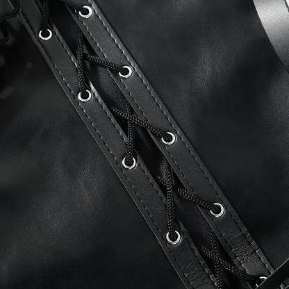 BDSM Mermaid Restraint Bag Leather Straitjacket Fetish Half Body Bondage Legging Binder Slave Ankle Cuff Binding Erotic Sex Tool