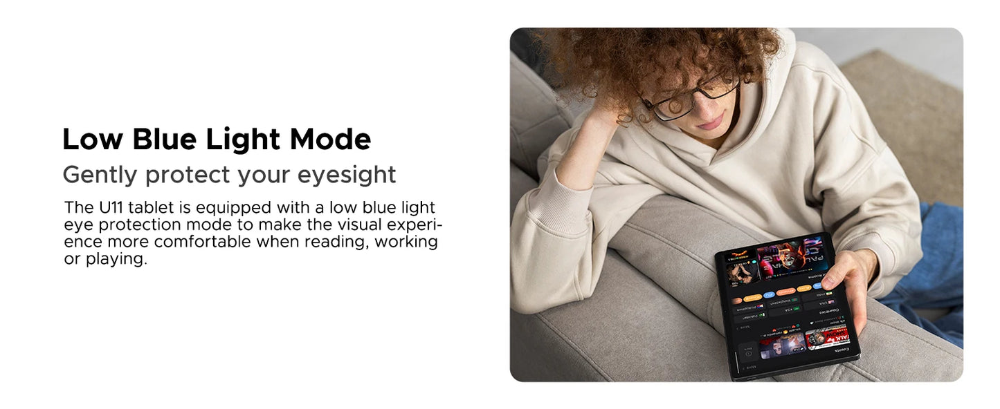 DOOGEE U11 Android 15 Tablet 11'' Ultra-clear 90Hz Display 4GB RAM 128GB ROM 8580mAh Battery Dual Speaker Supports Widevine L1