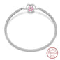 Bracelet Silver 925 Original 17-20CM Star Moon Sun Four Leaf Clover Green Zircon Bracelets Fit DIY Charms Birthday Jewelry Gifts