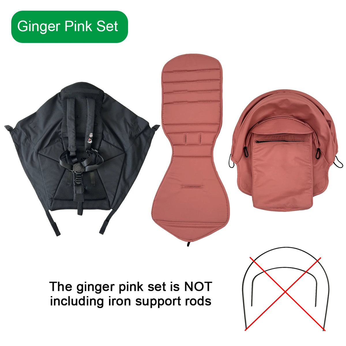 MomTan Stroller Accessories Replacement Set Extended Canopy & Seat Cushion & Seat Base For Babyzen YOYO Series & Stokke YOYO3