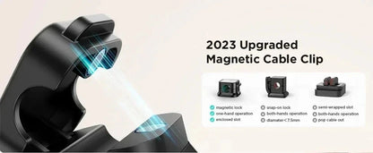 3/6/12Pcs/Set Magnetic Cable Clips Cable Organiser Adjustable Cord Holder Under Desk Organizing Cable Management Holder