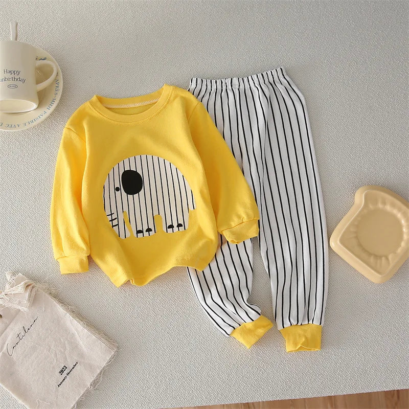 Children Sets Children's Clothing Boys Girls CottonAutumn winter Clothing Pants Sleepwear Underwear Christmas Gift Kids Clothes