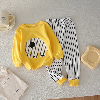 Children Sets Children's Clothing Boys Girls CottonAutumn winter Clothing Pants Sleepwear Underwear Christmas Gift Kids Clothes