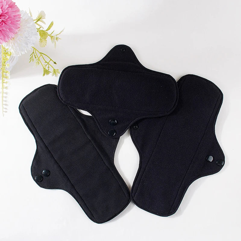 4pcs Washable Sanitary Towels Cotton Menstrual Pad Reusable Women Sanitary Napkins Feminine Hygiene Product Period Cloth Pads