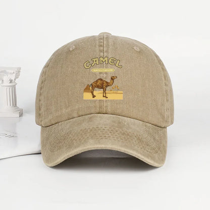1-Piece Camel Print Baseball Cap Classic Minimalist Retro Style Breathable Soft Fabric Perfect for Work and Daily Wear Adjustabl
