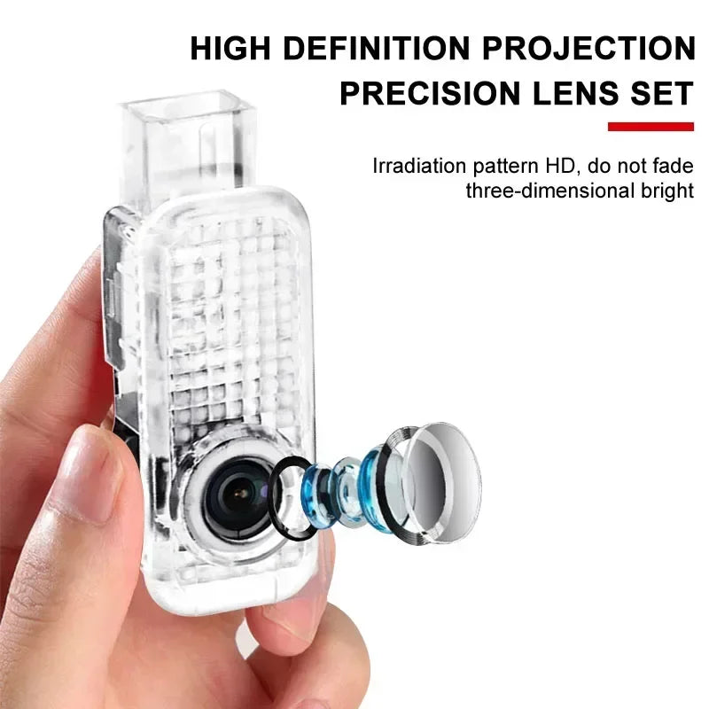 2PCS Car Door LED Light Logo Laser Projector Welcome Light For Audi sline TT Q2 Q3 Q5 Q7 Q8 A3 A4 A5 A6 A7 R8 B5 B6 B7 B8 C5 C6