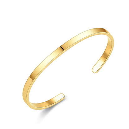 3mm Stainless Steel Cuban Chain Bracelet Men's Street Hip Hop Jewelry Accessories Adjustable Open Bracelet