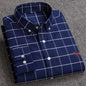 Casual Pure Cotton Oxford Mens Shirts Long Sleeve Embroidery Horse Design Regular Fit Fashion Button Man White Dress Shirt