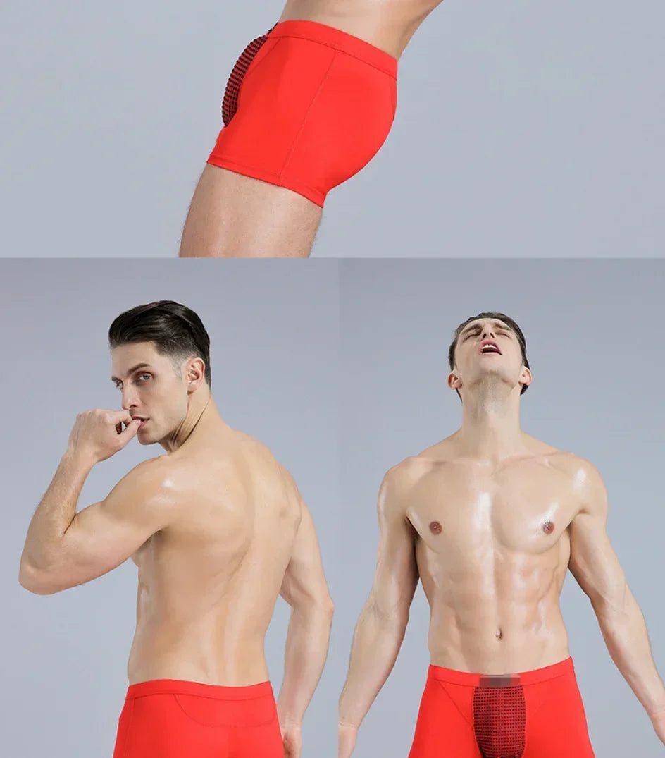 2026 Upgraded Men's Magnetic Therapy Boxer Briefs 22 Grade Magnets Acupoint Aligned Health Underwear L 6XL Blood Flow Support