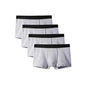 4Pcs Men Boxer Black Mens Panties Underwears Breathable Sexy Male Boxer Solid Underpants Comfortable Underwear Men's Boxers