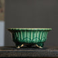 Chinese Style Purple Sand Flowerpot Home Desktop Ceramic Bonsai Pot Small Portable Handmade Succulent Glaze Flower Pots LC373