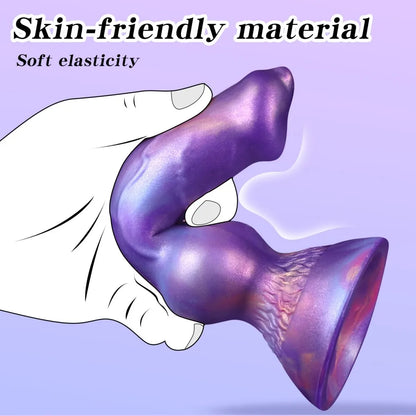 Realistic Dog Dildo With Squirting Enema Soft Silicone Suction Cup Water Syringe For Anal Play Vaginal Cleaning Adult Sex Toys