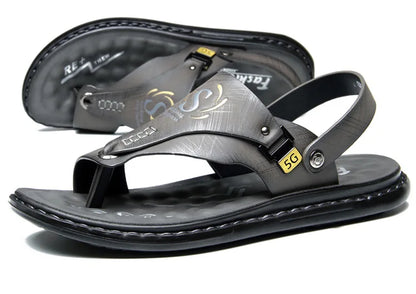 Brand Men's Sandals Summer Soft soled Anti slip Beach Shoes Male  Outdoor comfortable Men slippers Luxury High Quality sandalias