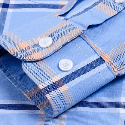 The new 10XL and 11XL oversized Oxford fabric men's shirt is 100% pure cotton, fashionable, casual and business without ironing