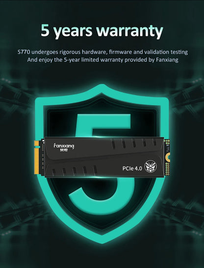 Fanxiang S660/S770/S880 SSD NVMe M2 PCIe4.0x4 1TB 2TB 4TB Internal Solid State Drive For PlayStation5/PS5 Desktop SSD Hard Disk