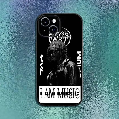 I AM MUSIC Playboi C-Carti Phone Case For IPhone 11 12 13 14 15 16Pro Max Plus Classic Black Soft Shell