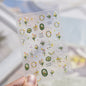 Christmas Nail Stickers Luxury Crystal Diamond Cartoon Bear Tree Apple Back Glue Nail Art Stickers DIY New 3D Nails Decorations