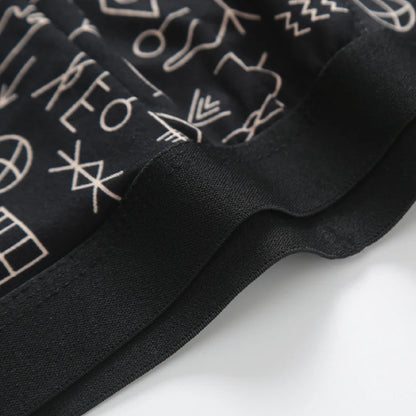 4/10piece Set Of European And American Men's Fashionable Printed Boxer Shorts Loose Oversized Elastic Waist Underwear Base Short