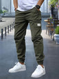 Men's Cargo Pants Sweatpants Outdoor Bunched Long Trousers  Casual Autumn Multi-Pocket Durable Workwear Male Trousers