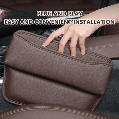 1pcs Leather Car Seat Gap Organizer Multifunction Console Crevice Filler Side Storage Box Car Interior Storage Pocket