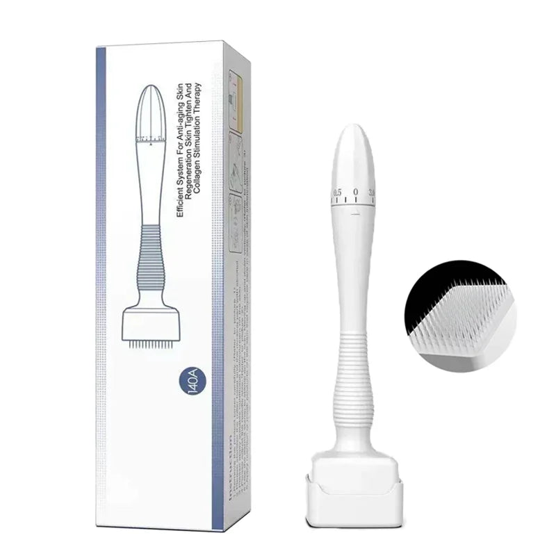New 140A Adjustable Microneedle Derma Stamp 140 Pins Needles Derma Stamp Skin Care Home Use For Face Beauty Personal Care
