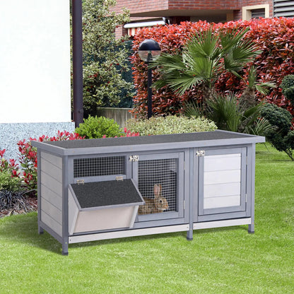 Gray Square Wooden Pet Cage for Small Animals Such as Rabbits, with Assembly Required, Made in Spain.