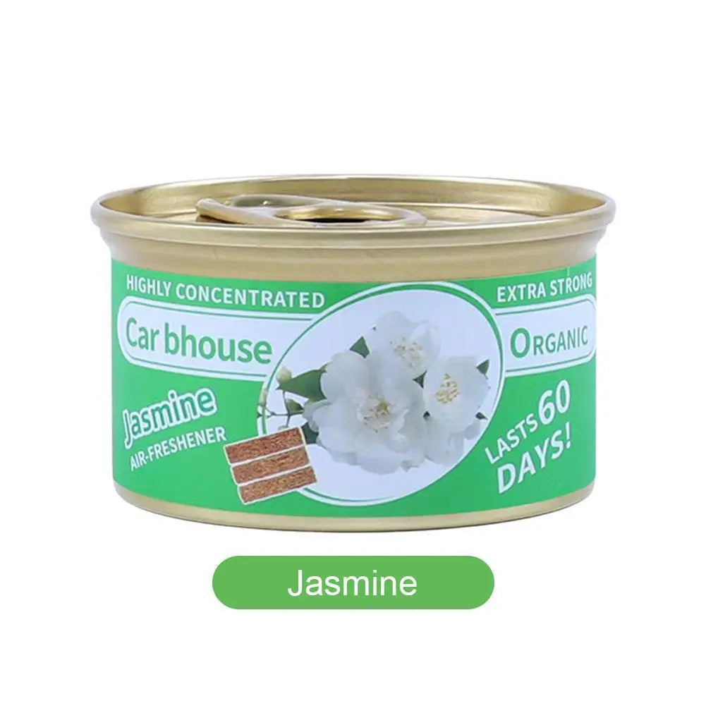 Organic Car Air Freshener Cans Long Lasting Fragrance Fiber Block Odor Eliminator for Auto Home Closet Bubble Gum & Coffe Scent