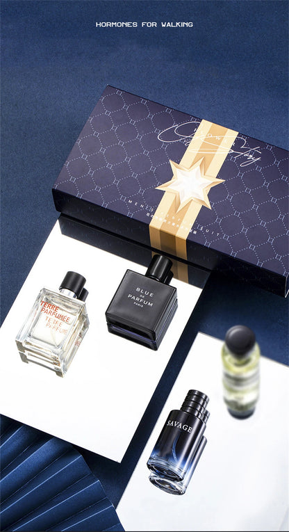 Luxury Brand Perfume Men Cologne 100ml Parfums Homme Gift Box 4Pcs Set Perfumes Masculinos Natural Floral Fruity Scent Spray
