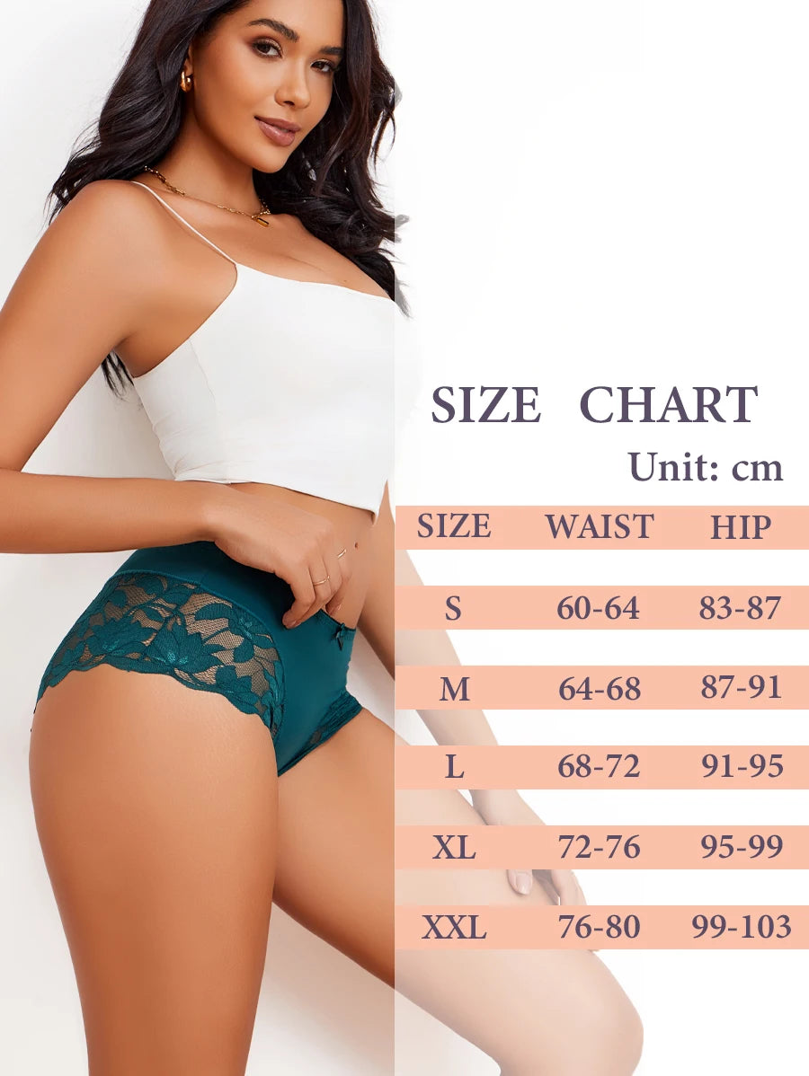 S-XXL Women Lace Panties Patchwork Seamless Underwear Sexy Luxury Hollow Out Solid Briefs Girls' Mid Rise Breathable Lingerie