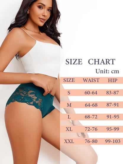 S-XXL Women Lace Panties Patchwork Seamless Underwear Sexy Luxury Hollow Out Solid Briefs Girls' Mid Rise Breathable Lingerie